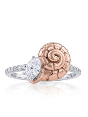 Disney Villians Ursula Conch Seashell ring, 925 Sterling Silver Charmed Aroma